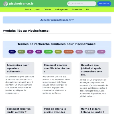 Screenshot piscinefrance.fr