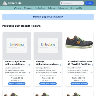 Screenshot pispern.de