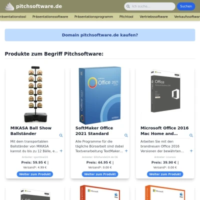Screenshot pitchsoftware.de