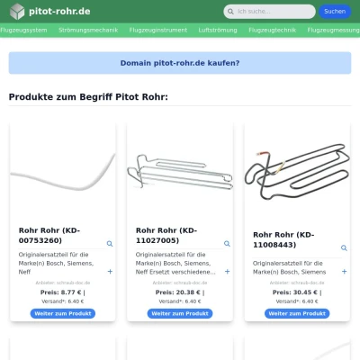 Screenshot pitot-rohr.de