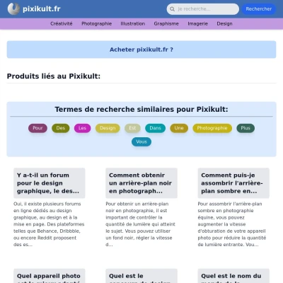 Screenshot pixikult.fr