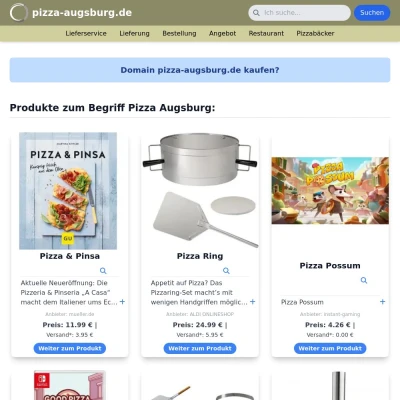 Screenshot pizza-augsburg.de