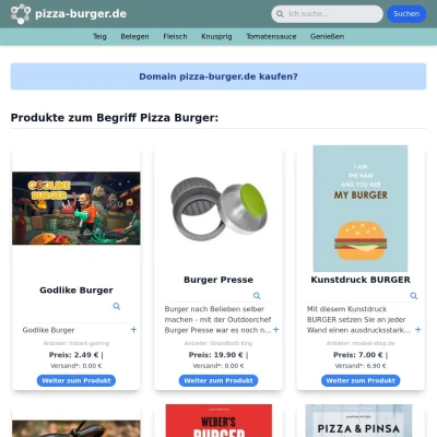 Screenshot pizza-burger.de