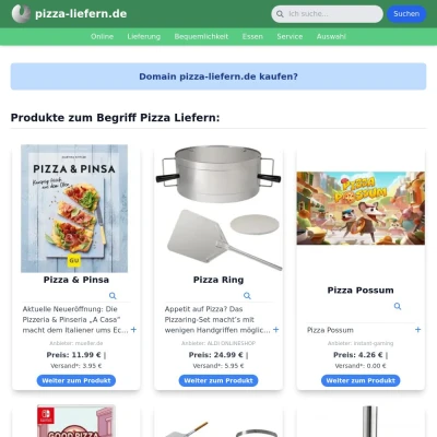 Screenshot pizza-liefern.de