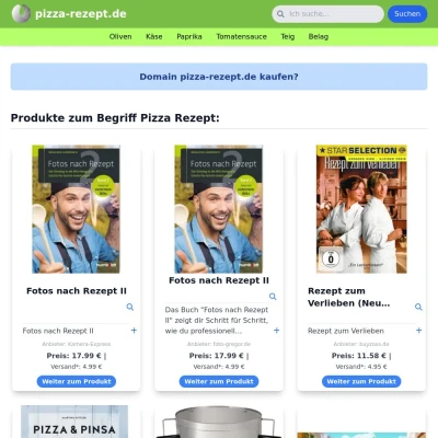 Screenshot pizza-rezept.de