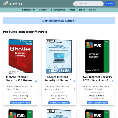 Screenshot pjpm.de