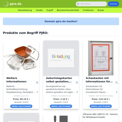 Screenshot pjro.de