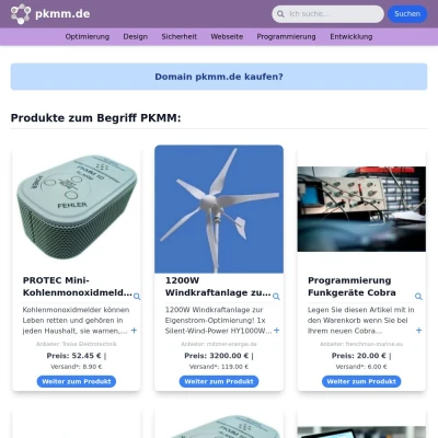 Screenshot pkmm.de