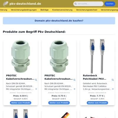 Screenshot pkv-deutschland.de