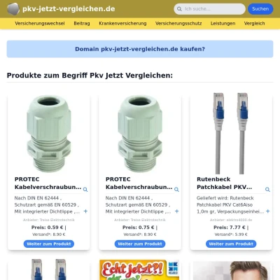 Screenshot pkv-jetzt-vergleichen.de