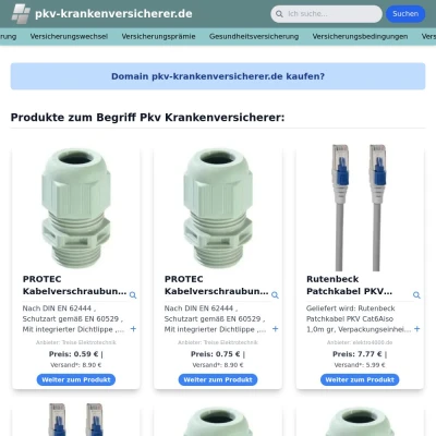 Screenshot pkv-krankenversicherer.de