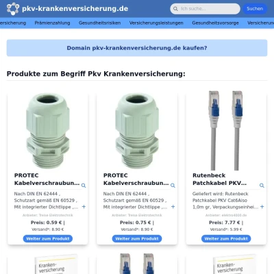 Screenshot pkv-krankenversicherung.de