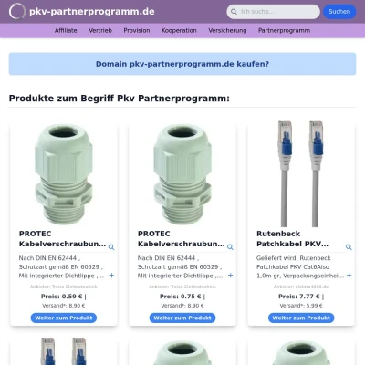 Screenshot pkv-partnerprogramm.de