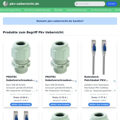 Screenshot pkv-uebersicht.de