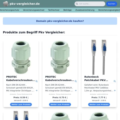 Screenshot pkv-vergleicher.de