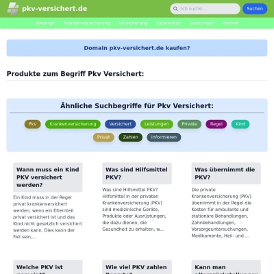 Screenshot pkv-versichert.de