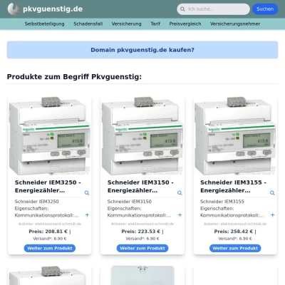 Screenshot pkvguenstig.de