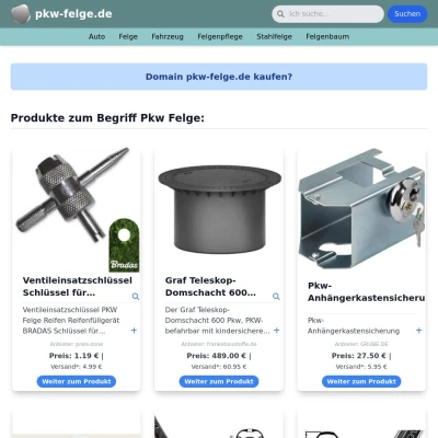 Screenshot pkw-felge.de