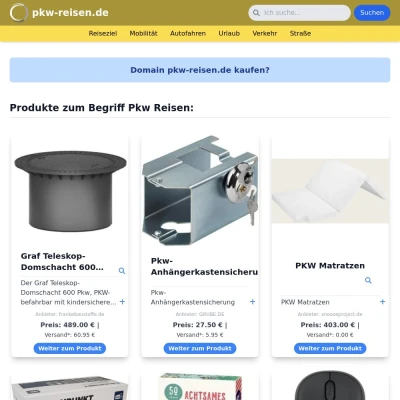 Screenshot pkw-reisen.de
