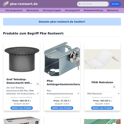 Screenshot pkw-restwert.de