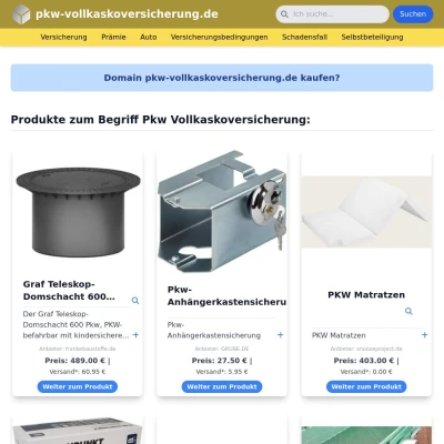 Screenshot pkw-vollkaskoversicherung.de