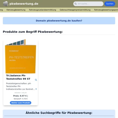 Screenshot pkwbewertung.de