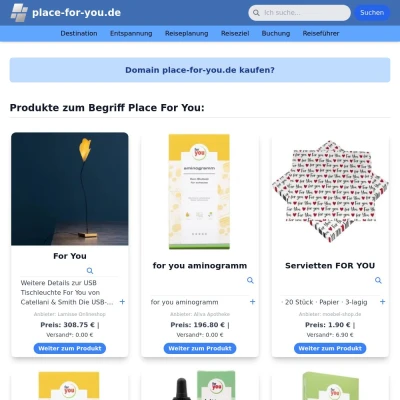 Screenshot place-for-you.de