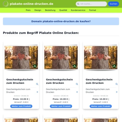 Screenshot plakate-online-drucken.de