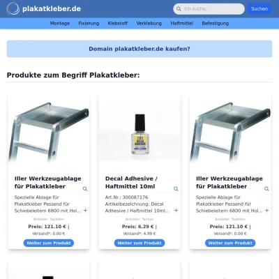 Screenshot plakatkleber.de