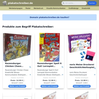 Screenshot plakatschreiber.de