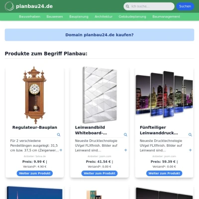 Screenshot planbau24.de