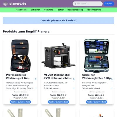 Screenshot planers.de