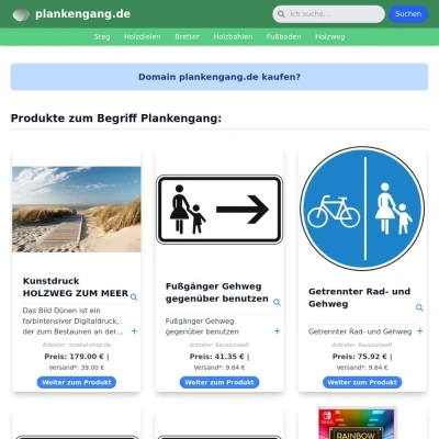 Screenshot plankengang.de