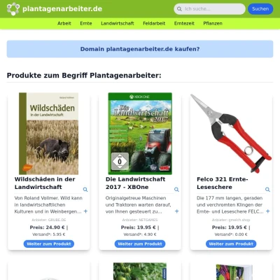 Screenshot plantagenarbeiter.de