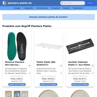 Screenshot plantare-platte.de