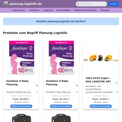 Screenshot planung-logistik.de