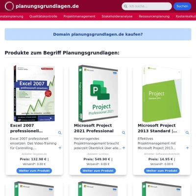 Screenshot planungsgrundlagen.de