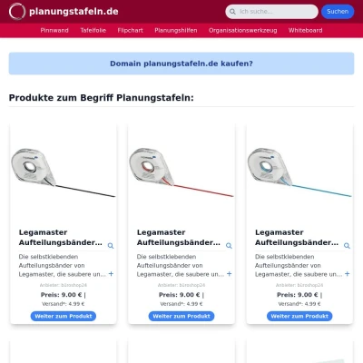 Screenshot planungstafeln.de