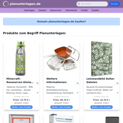 Screenshot planunterlagen.de