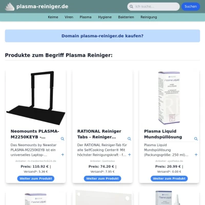 Screenshot plasma-reiniger.de