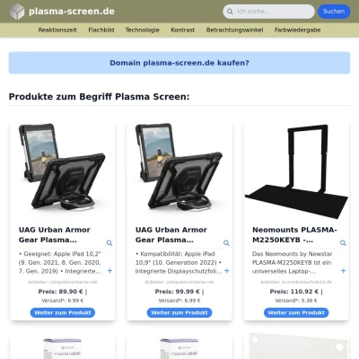 Screenshot plasma-screen.de