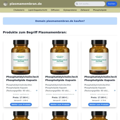 Screenshot plasmamembran.de