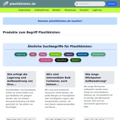 Screenshot plastikkisten.de