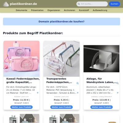 Screenshot plastikordner.de