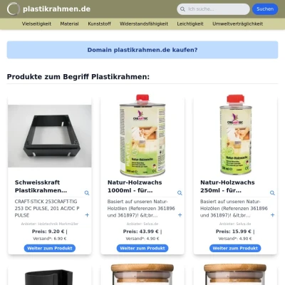 Screenshot plastikrahmen.de