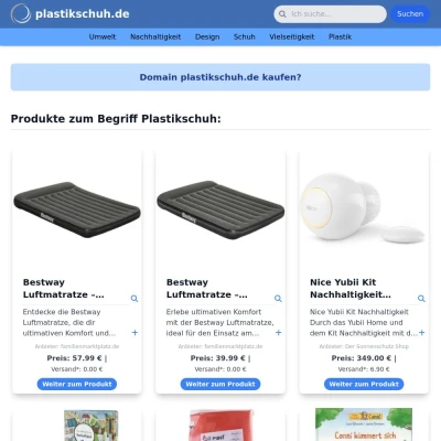 Screenshot plastikschuh.de