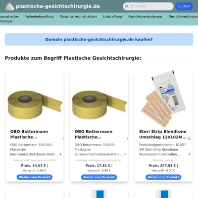 Screenshot plastische-gesichtschirurgie.de