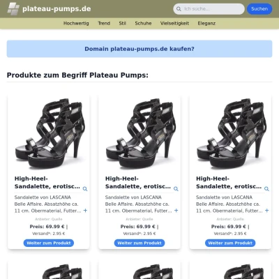 Screenshot plateau-pumps.de