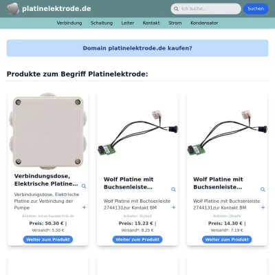 Screenshot platinelektrode.de