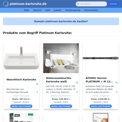 Screenshot platinum-karlsruhe.de